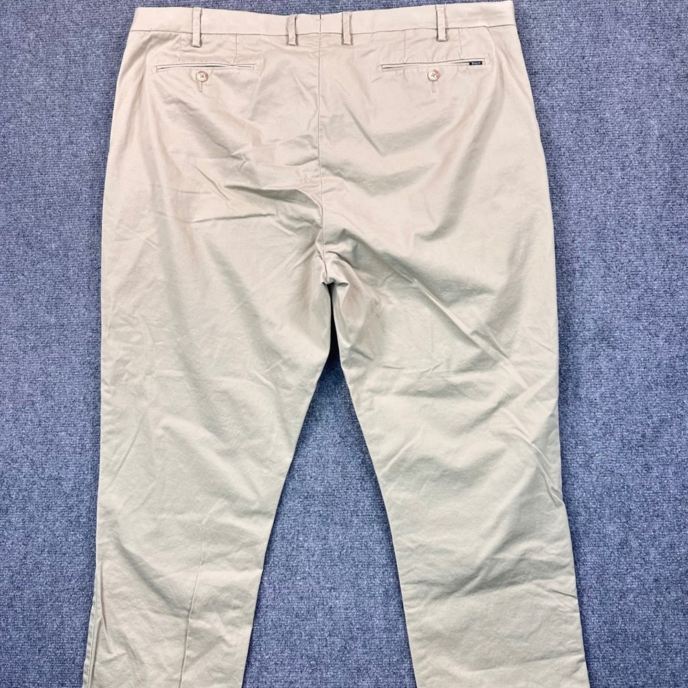 Polo Ralph Lauren Stretch Straight Fit Khaki Chino Pants Men's 42x30 Beige Golf - Picture 3 of 12